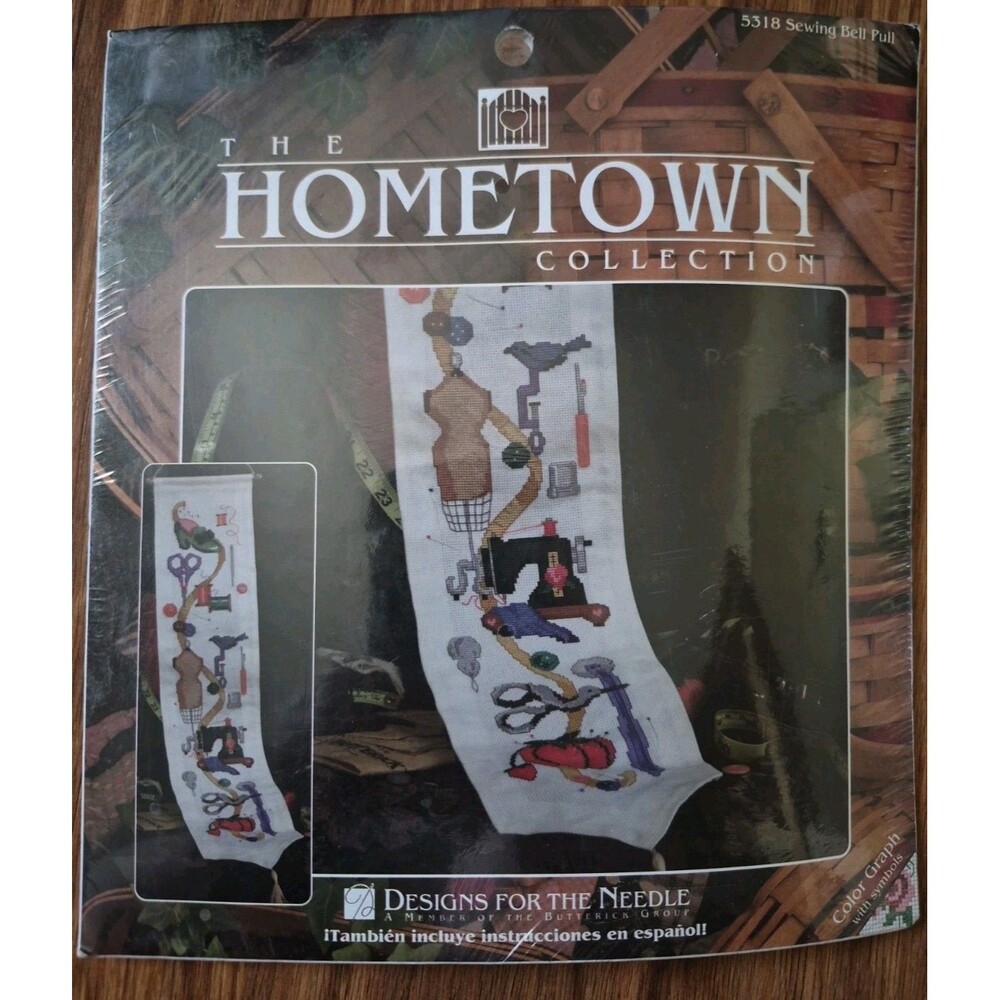 Sewing Bell Pull #5318 Cross-Stitch Kit- 6" X 28" Design - 14 Count NEW